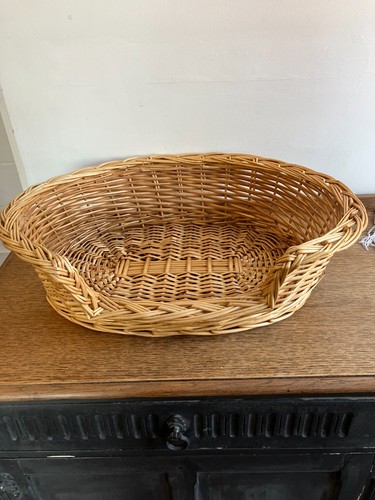 Oval woven wicker pet bed - pet,