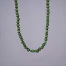 Vintage Green Beaded Necklace, 47 cm