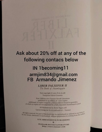 Liber falxifer book the - falxifer:,
