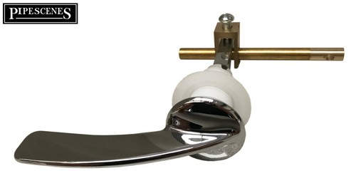 Chrome metal cistern toilet - metal,