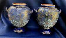 Pair of Royal Doulton Lambeth Ware Vases (12.8cm)