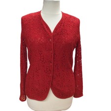 Casali Red Lace Blazer Jacket