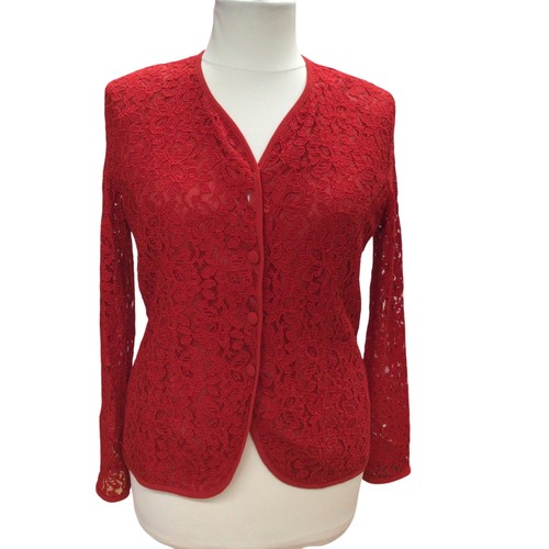Casali red lace blazer jacket - casali,