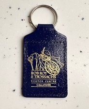 Rob Roy & Trossacks Callander Scotland Leather Keyring Vintage Souvenir Gift