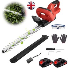 2 Batteries Cordless Hedge Trimmer Fast 21V Charger Battery Electric & Charger