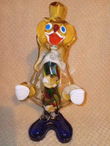 Vintage murano art glass - glass, clown