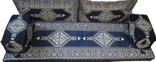 Arabic Sofa Set with Kilim Pillow Ottoman Moroccan Couch Oriental Floor Cushion