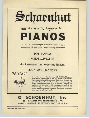 1948 paper schoenhut - 1948, toy