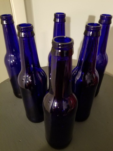 Cobalt blue glass bottles - blue,