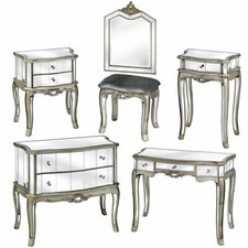 Mirror Dressing Table Bedroom Bedside Cabinet Console Dresser French Glass
