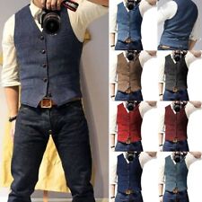 Men Tweed Waistcoats Retro