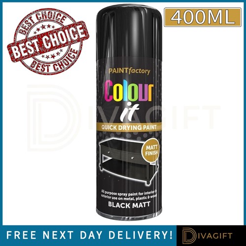 Black matt spray paint - spray, 400ml
