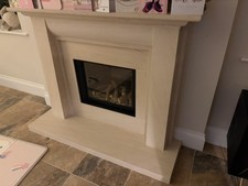 Limestone Fireplace Surround with Hearth 