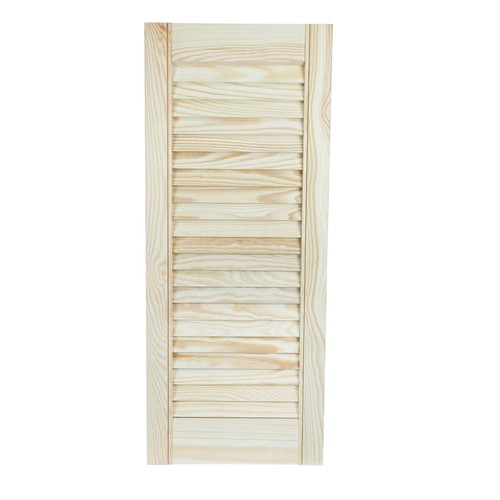 Unfinished pine louvre - pine, door