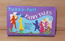 Vintage 1960s Retro Fuzzy Felt Fairy Tales collectible childrens toy game