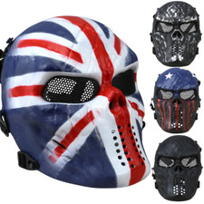 NEW: KombatUK Airsoft Military Hard Shell Padded Full Face Steel Mesh Skull Mask