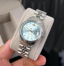 VIVIENNE  316L Stainless Steel Light Blue Dial Sapphire Crystal Mirror