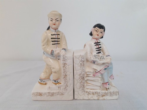 Vintage ceramic bookends hand - ceramic,