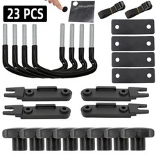 4 PCS Roof Box Mounting U Bracket Car Van Mounting Fitting Kit, U-bolts Clamps
