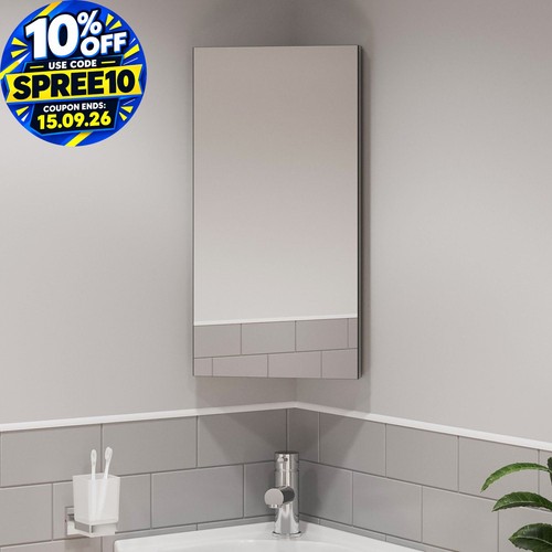 Corner bathroom mirror cabinet - bathroom,
