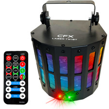 CFX Laser Twist - Cluster Laser and LED Derby DMX Disco light - Room Fillier!