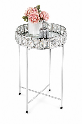 Silver crystal mirrored - silver,