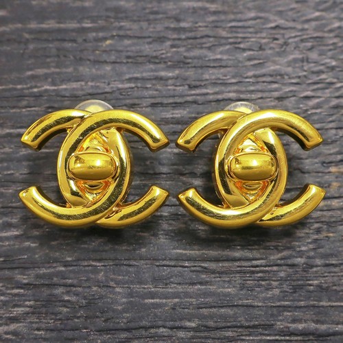 Chanel gold plated logos - chanel,