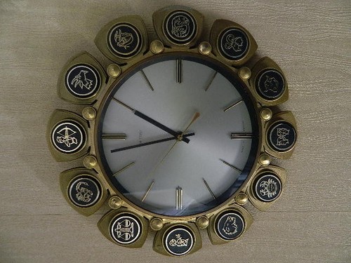 1950s metamec zodiac clock - zodiac,