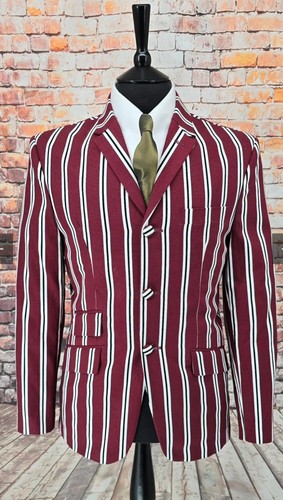 Burgundy striped boating - burgundy,
