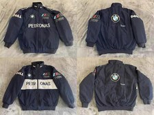 NEW Embroidered Adult F1 Vintage Racing Jacket BMW Jacket Cotton Padded