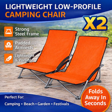 2 x Low Folding Camping Beach