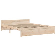 Solid Wood Bed Frame Home Wooden Bedstead Bed Base Multi Colours/Sizes vidaXL