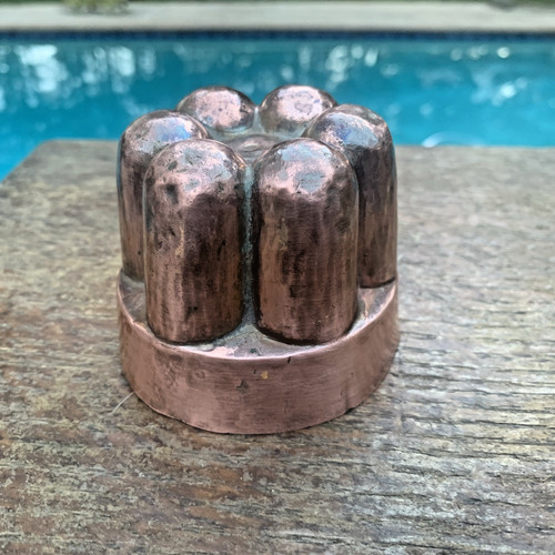 Antique planished copper jelly - planished,