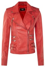 Ladies Leather Biker Jacket