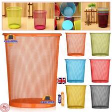 Colourful Mesh Waste Paper Basket Office Metal Dustbin Rubbish Bins Trash Bin UK