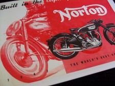 NORTON 1947 MOTORCYCLE SALES