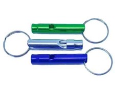 Mini whistle keyring for