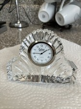USED GALWAY IRISH CRYSTAL Table CLOCK new battery