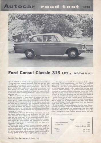 Ford consul classic 315 - ford,