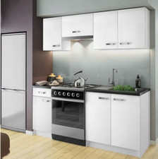 Kitchen Set, Complete Kitchen Set, 5piece Set White High Gloss/Oak