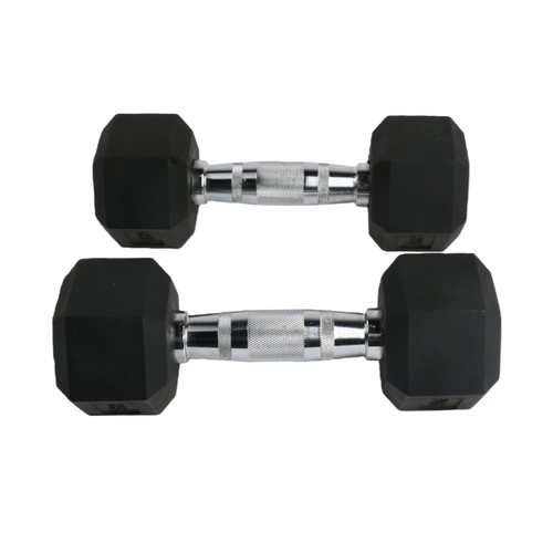 Hex dumbbells pairs rubber - pairs,