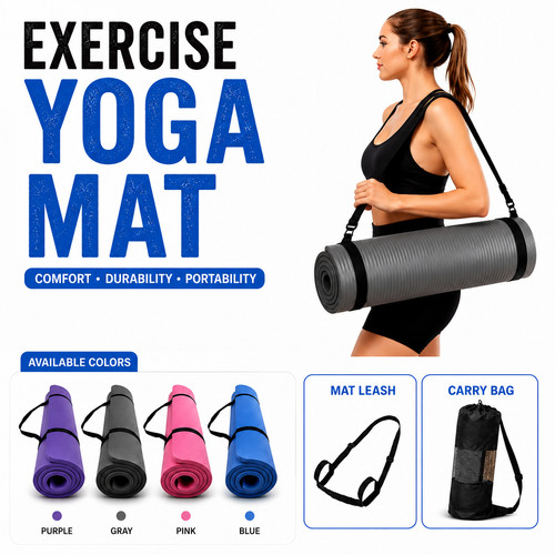 Thick 10mm exercise - yoga, mat