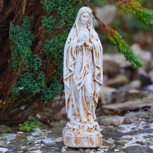 Cast iron virgin mary statue - virgin,
