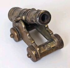 Vintage Solid Brass Model of Mini Fild Cannon Gun 9 cm Length