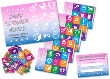 Baby Shower Party Games -  BABY SHOWER BINGO - 20 player - FREE POSTAGE