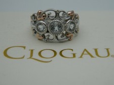 Welsh Clogau Silver & 9ct Rose Gold Tree of Life Trilogy Ring RRP £209.00 size J