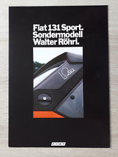 Fiat 131 Sport Walter Rohrl Special Edition Brochure 1980