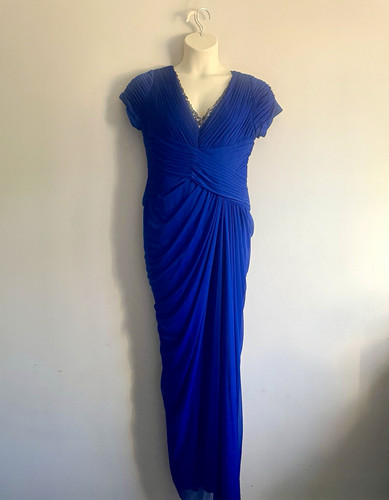 Adrianna papell blue - adrianna, beaded