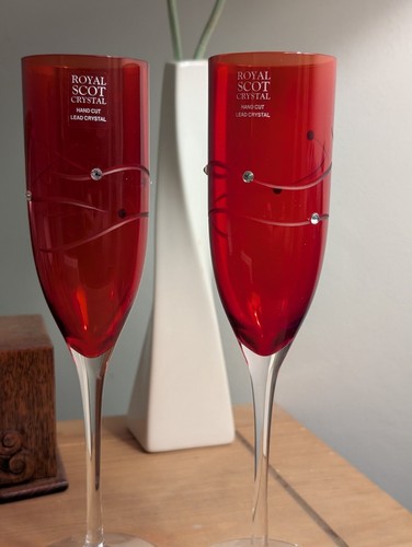 Rare vintage champagne flutes - vintage,