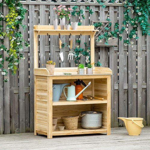 Garden potting bench table - garden,